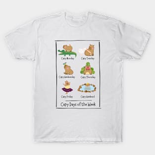 Capy Days of the Week T-Shirt